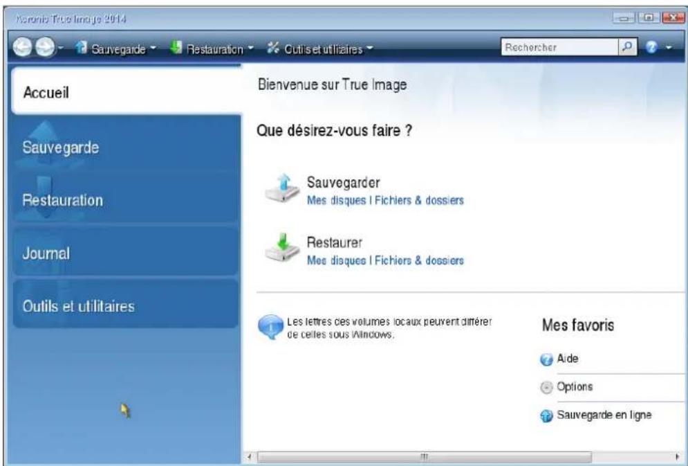 ACRONIS True Image 2014 - Pour restaurer un disque système : - 1