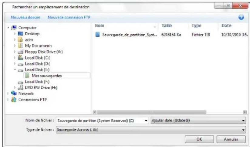 ACRONIS True Image 2014 - Sauvegarde vers différents emplacements - 2