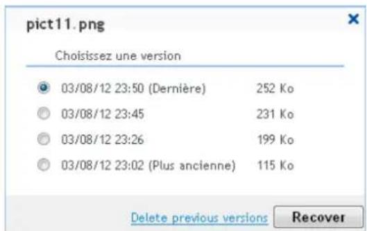 ACRONIS True Image 2014 - Pour restaurer une version spécifique d'un fichier : - 1