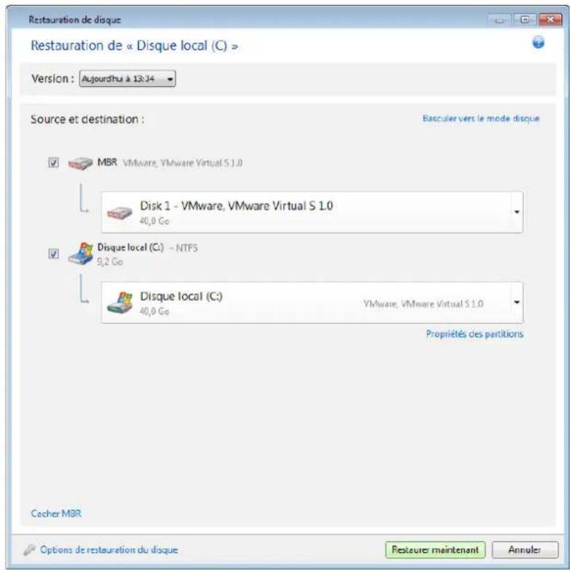 ACRONIS True Image 2014 - Pour restaurer les partitions ou les disques : - 1