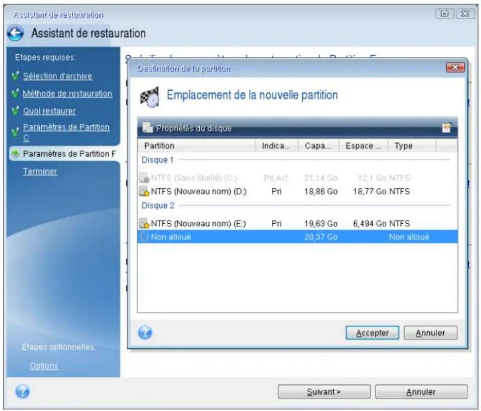 ACRONIS True Image 2014 - Restauration d'un disque ayant une partition cachée - 5