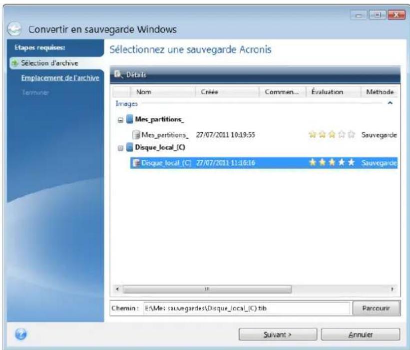 ACRONIS True Image 2014 - Conversion d'une sauvegarde Acronis - 1