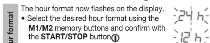 SANITAS SBM 37 - Press and hold the START/STOP button for 5 seconds. - 1