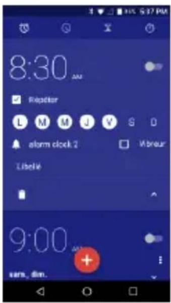 BLU R2 LTE - Créer une nouvelle alarme - 1