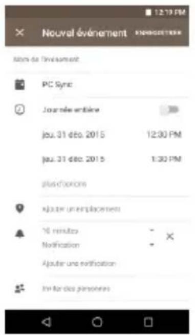 BLU R2 LTE - Creation d'un événement - 2