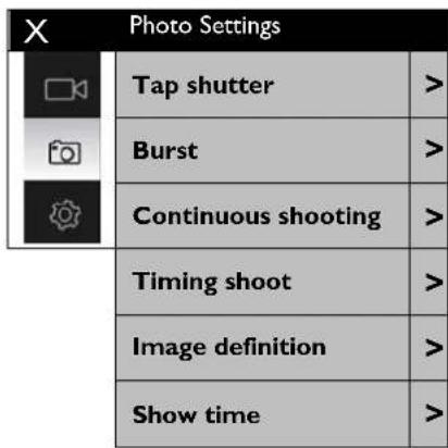 NILOX EVO 4K30 - PHOTO SETTINGS - 3