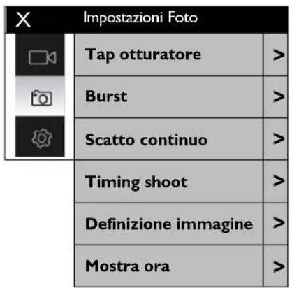 NILOX EVO 4K30 - IMPOSTAZIONI FOTO - 2