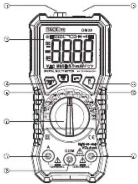 Tacklife DM09 - 2.1各部の名称 - 1