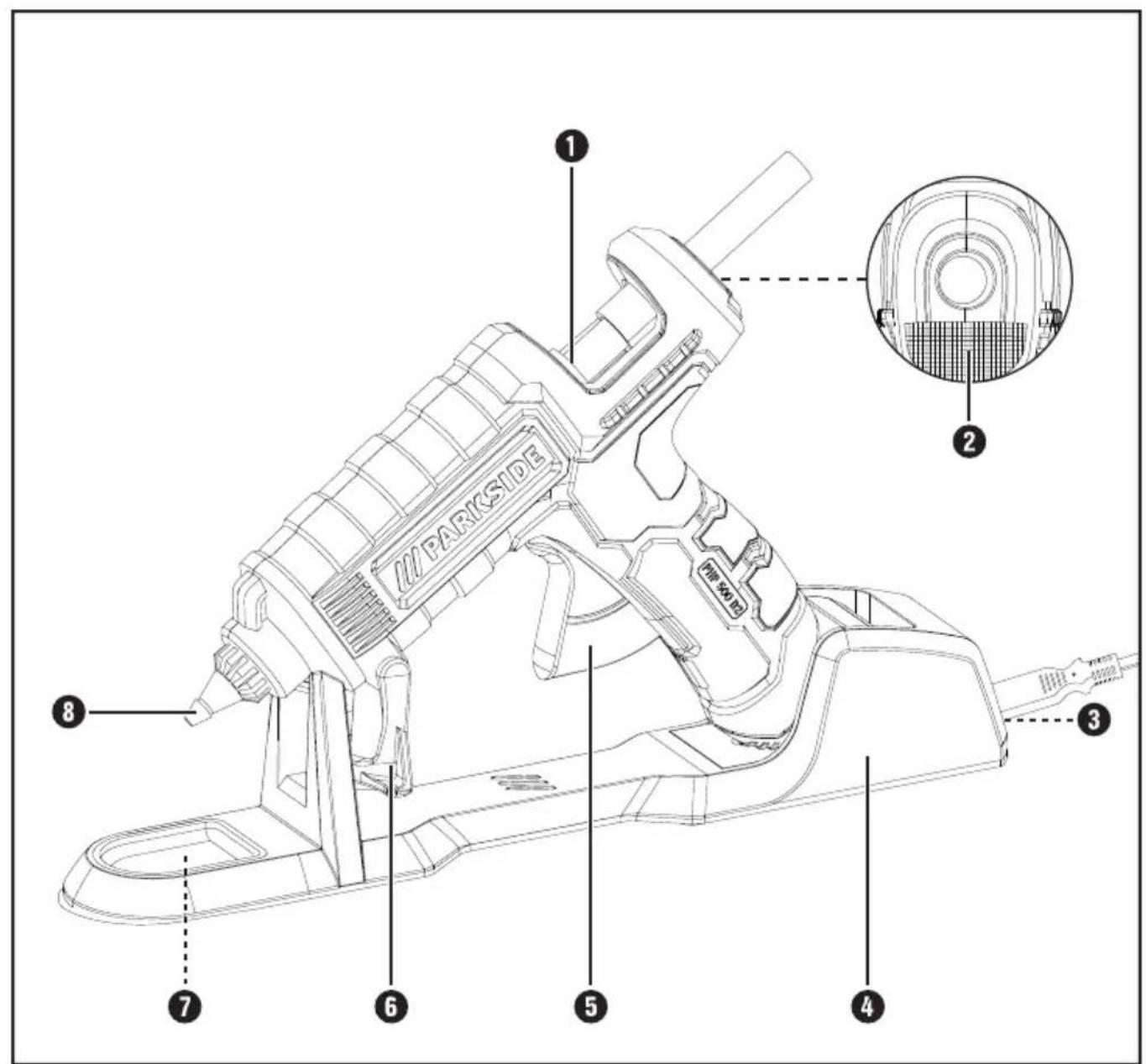 PARKSIDE PHP 500 D2 - HOT GLUE GUN - 1