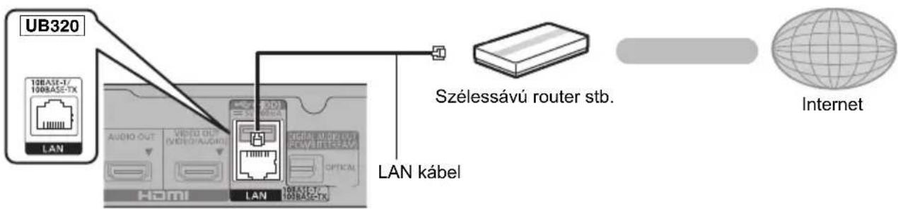 PANASONIC DPUB420 - LAN kábel csatlakoztatás - 1