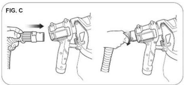 Tacklife SGP16AC - Attaching the air hose (Fig.C, Fig. D) - 1