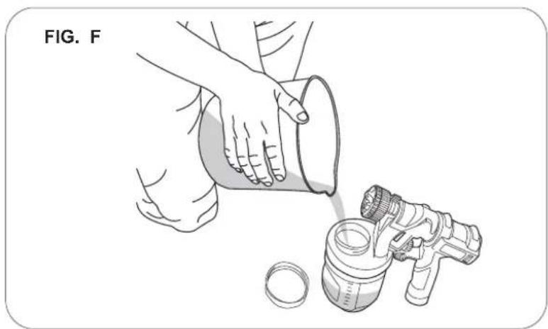 Tacklife SGP16AC - Remplir le canister (figure f) - 1