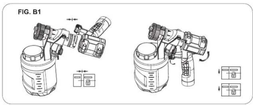 Tacklife SGP16AC - Poignée du pistolet de pulvérisation (fig. B1) - 1