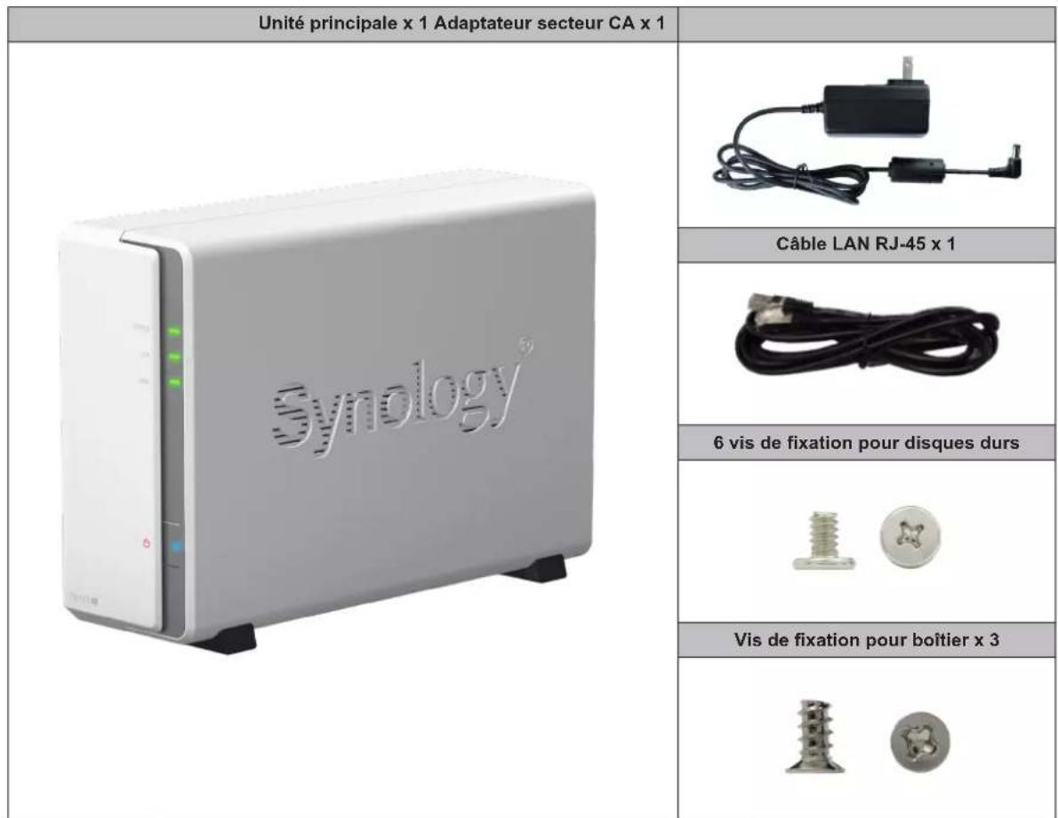 SYNOLOGY DiskStation DS119j - Contenu de la boîte - 1