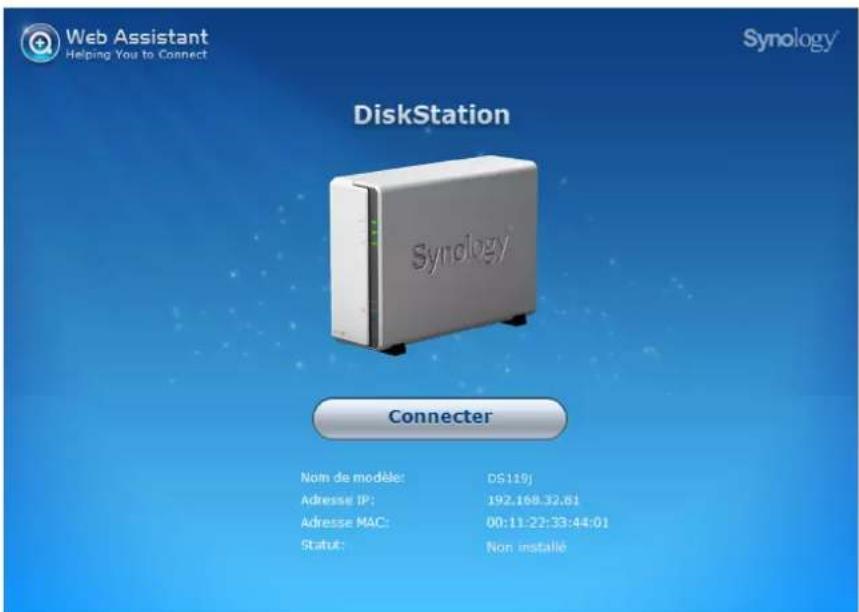 SYNOLOGY DiskStation DS119j - Installation de DSM avec Web Assistant - 1