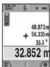 BOSCH GLM 120 C Professional - b) Dupla közvetett magasságmérés (lásd a C ábrát) - 1