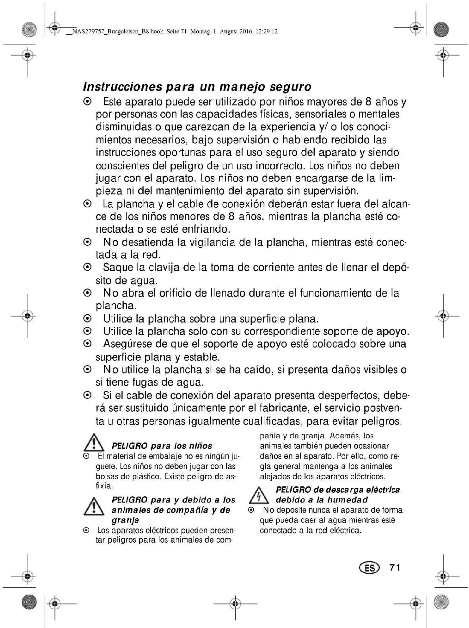 SILVERCREST SDB 2400 B2 - Indicaciones de advertencia - 9