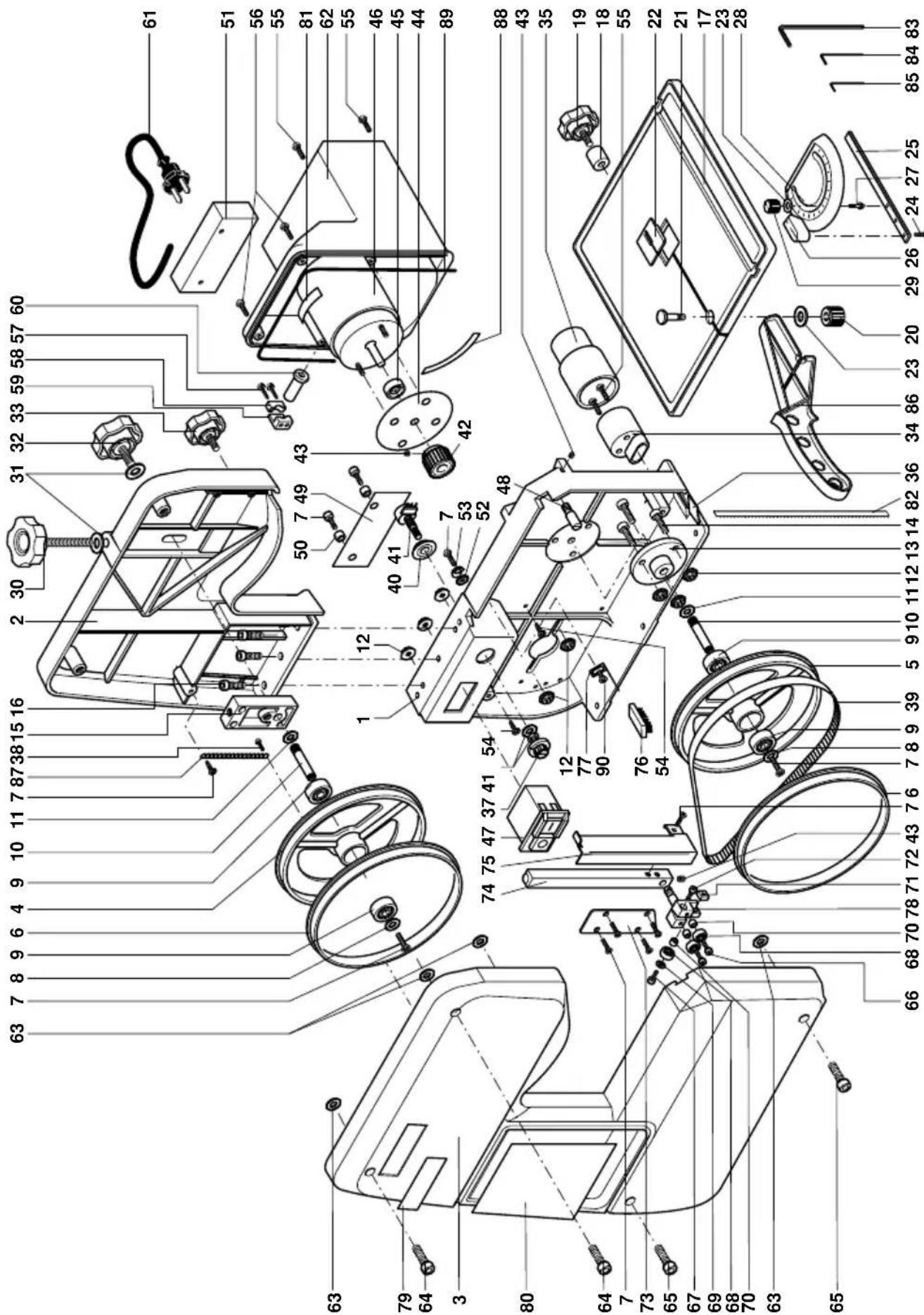 PROXXON MBS 240E - ET - Nr.: Benennung - 1