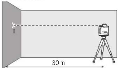 BOSCH GRL 500 HV Professional - Kontrol af nivellersingsnogjagtighed ved vandret position - 1