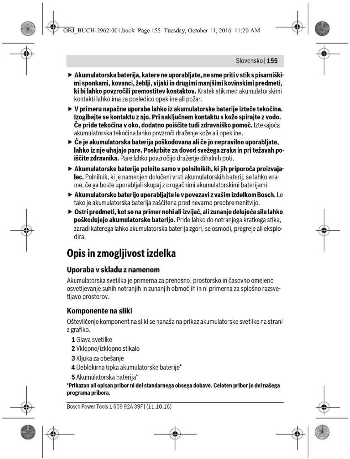 BOSCH GLI 12V300 Professional - Sigurnosna uputstva za akku-svetiliku - 15