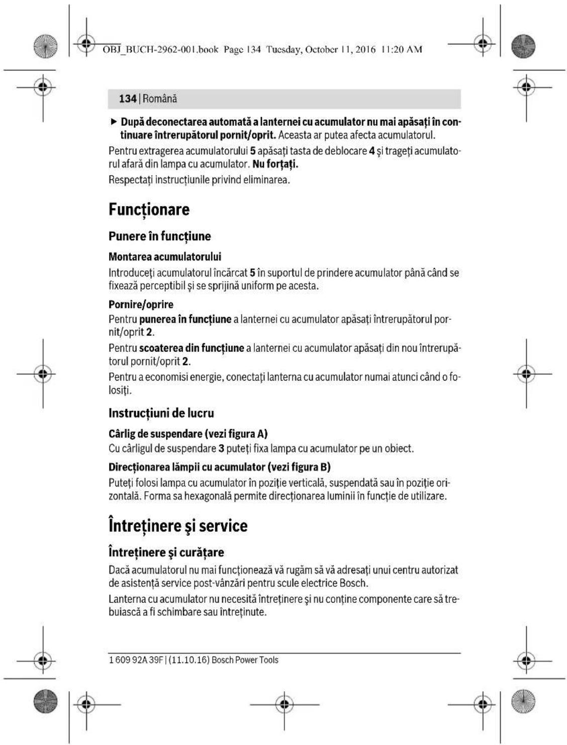 BOSCH GLI 12V300 Professional - Instructiuni de siguranta pentru lampi cu accumulator - 11