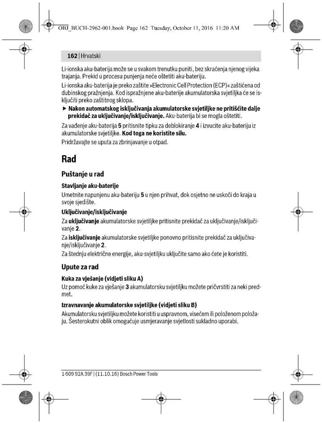 BOSCH GLI 12V300 Professional - Sigurnosna uputstva za akku-svetiliku - 22