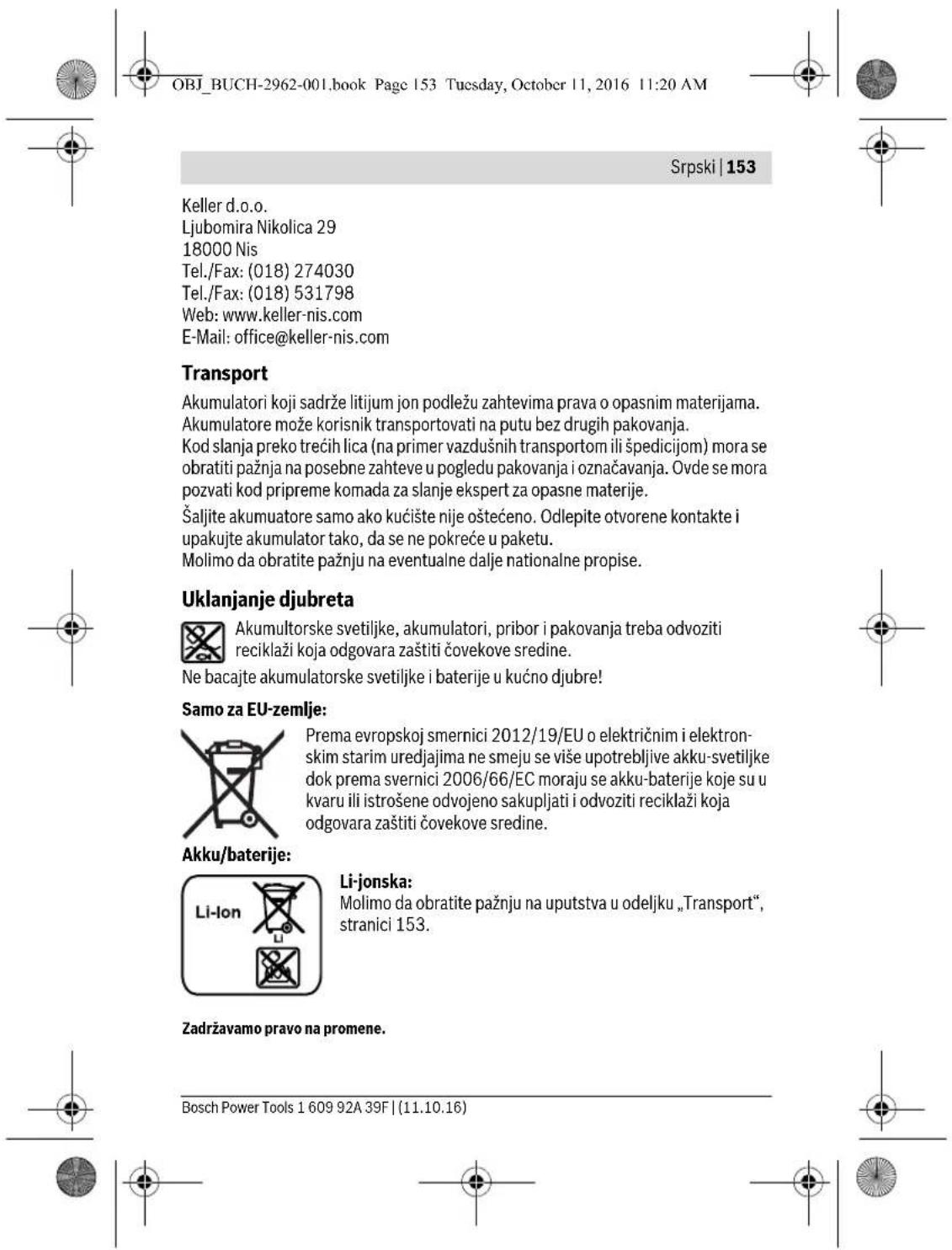 BOSCH GLI 12V300 Professional - Sigurnosna uputstva za akku-svetiliku - 13