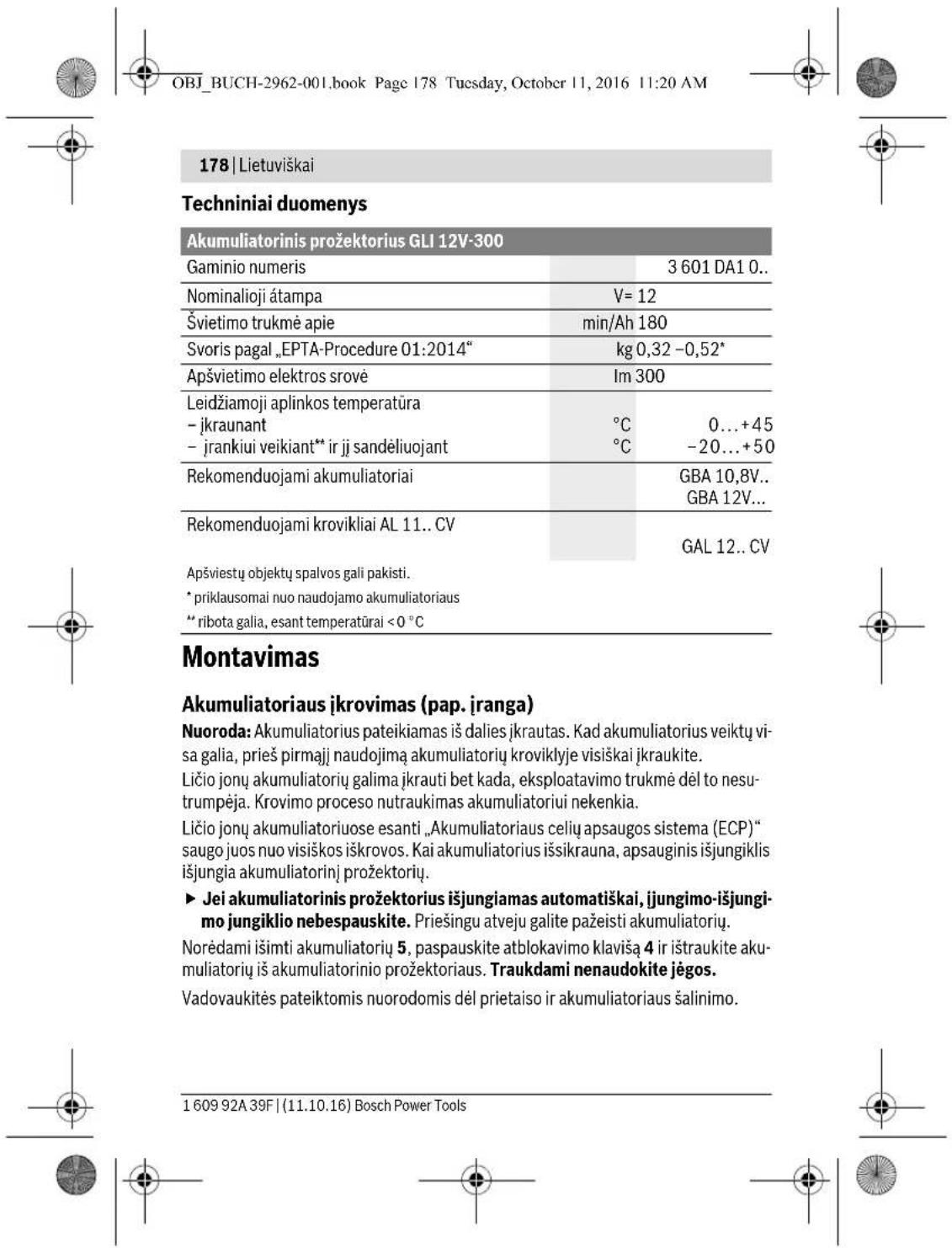 BOSCH GLI 12V300 Professional - Latviešu | 171 - 16