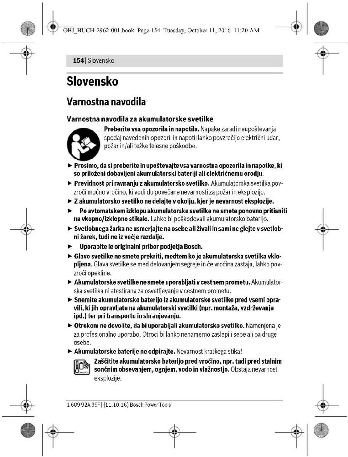 BOSCH GLI 12V300 Professional - Sigurnosna uputstva za akku-svetiliku - 14