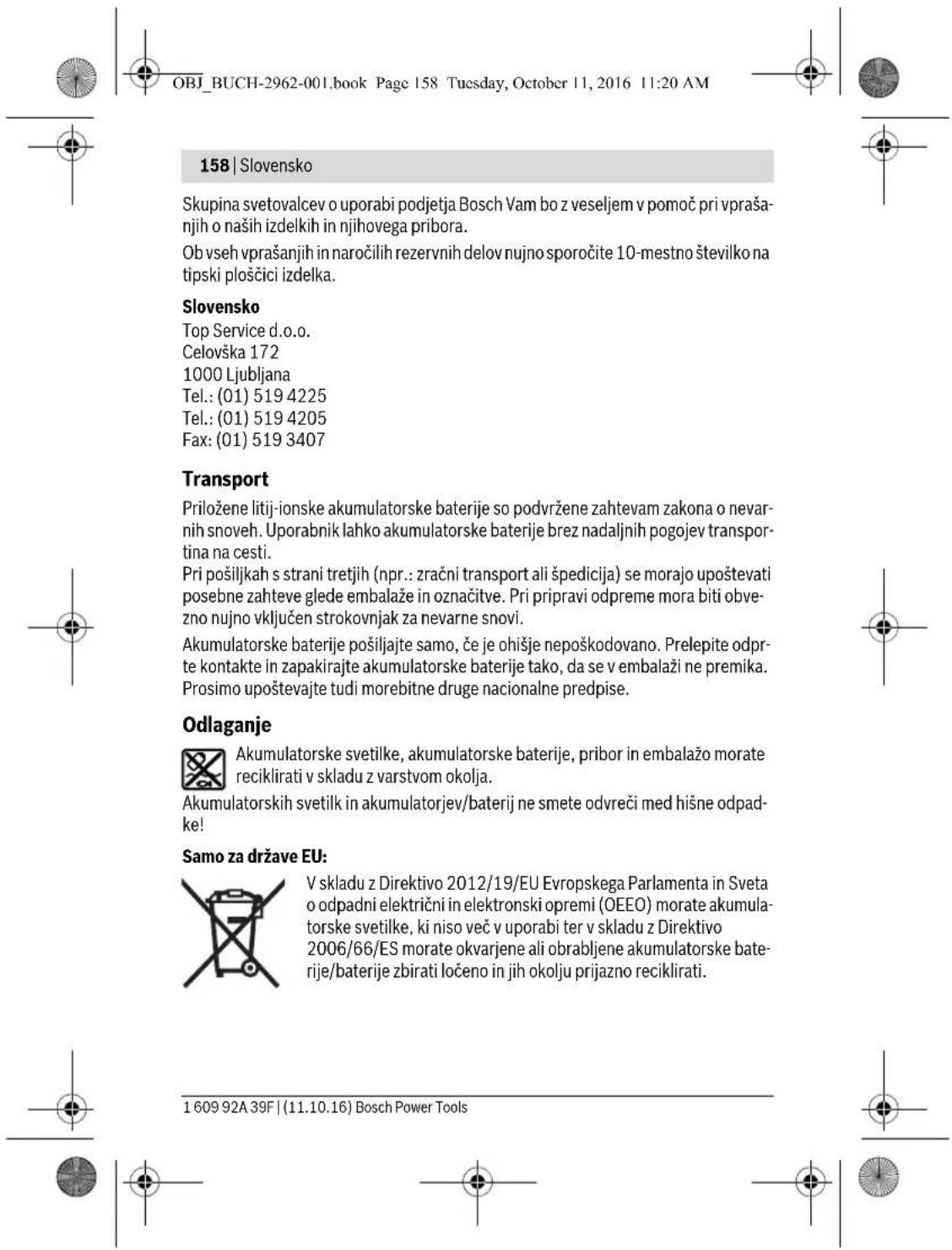 BOSCH GLI 12V300 Professional - Sigurnosna uputstva za akku-svetiliku - 18