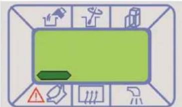 Control panel interface with icons for safety, hazard, and other actions