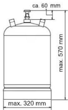 Rösle BBQ Station Videro G4 - Dimensioni massime della bombola - 3