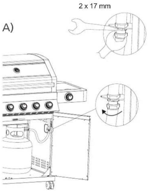 Rösle BBQ Station Videro G4 - Fitting the hose and gas pressure regulator - 2