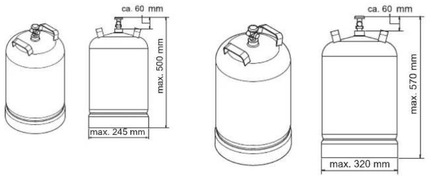 Rösle BBQ Station Videro G4 - Maximum size of gas cylinder - 1
