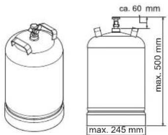 Rösle BBQ Station Videro G4 - Dimensioni massime della bombola - 1