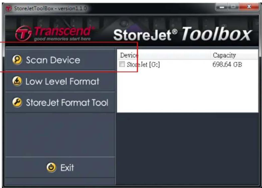 TRANSCEND StoreJet 25H3B - WindowsXP/Vista/7/8 - 1
