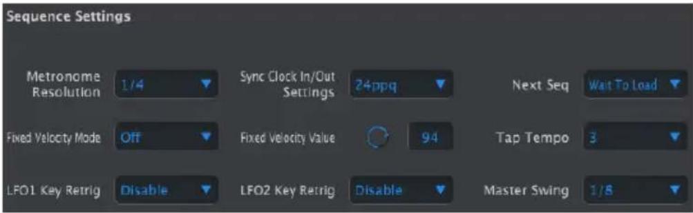Arturia MiniBrute 2 - La fenêtre Sequence Settings - 1