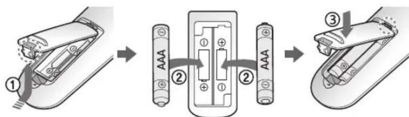 SAMSUNG POWERbot Essential - Insertion des piles - 1
