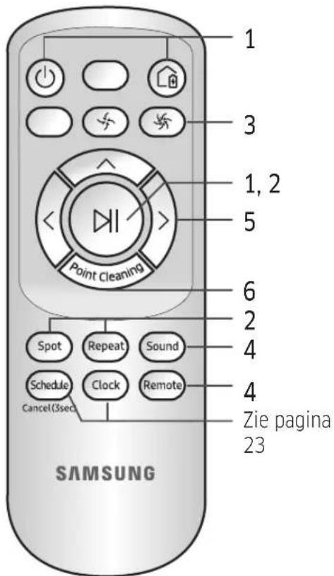 SAMSUNG POWERbot Essential - De afstandsbediening gebruiken - 3