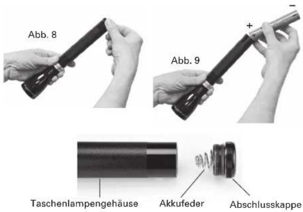 Maglite ML150LR - Installation des Akkus - 1