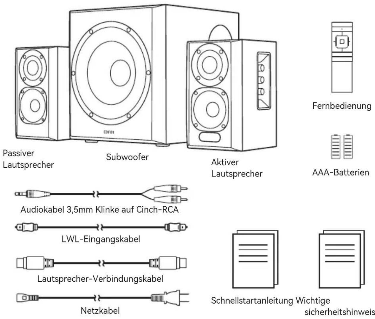 EDIFIER S350DB - DE Verpackungsinhalt - 1