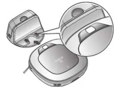 LG HomBot VR9624PR - Met de handbediening opladen - 1
