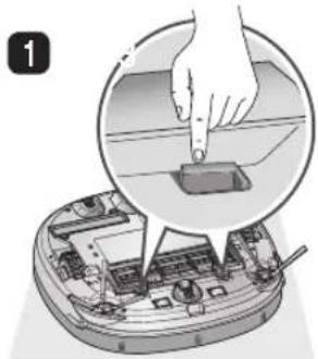 LG HomBot VR9624PR - Upon a voice message, "Please remove any foreign material from the brush on the bottom of the HOM-BOT." - 1