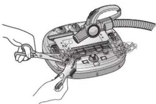 LG HomBot VR9624PR - Upon a voice message, "Please remove any foreign material from the brush on the bottom of the HOM-BOT." - 6