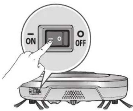 LG HomBot VR9624PR - De stroomvoorziening aanzetten - 1