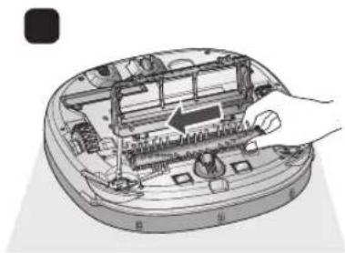 LG HomBot VR9624PR - Upon a voice message, "Please remove any foreign material from the brush on the bottom of the HOM-BOT." - 3
