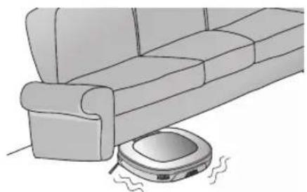 LG HomBot VR9624PR - Upon a voice message, "HOM-BOT cannot continue cleaning. Please check the area around it." - 1