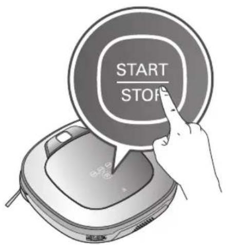 LG HomBot VR9624PR - Met behulp van de knappen op de robotstofzuiiger - 1