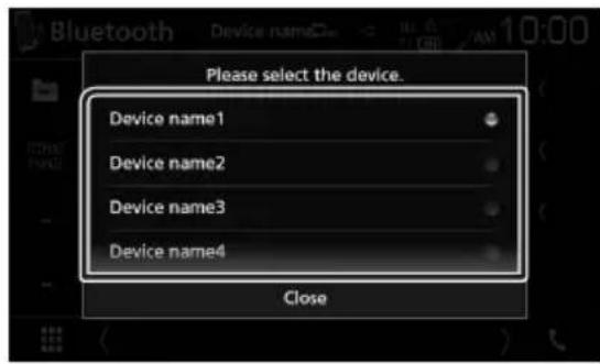 KENWOOD DMX7018DABS - Touch the device name you want to connect. - 1
