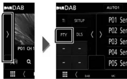 KENWOOD DMX7018DABS - Recherche par type de programme - 1